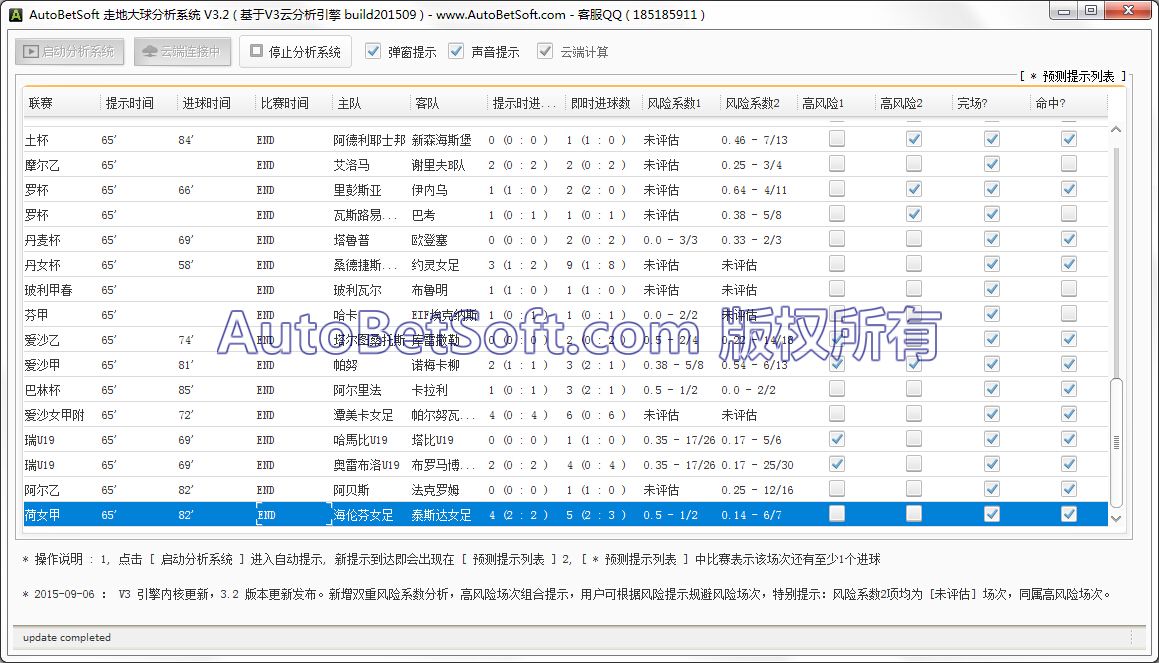 走地大球分析系统