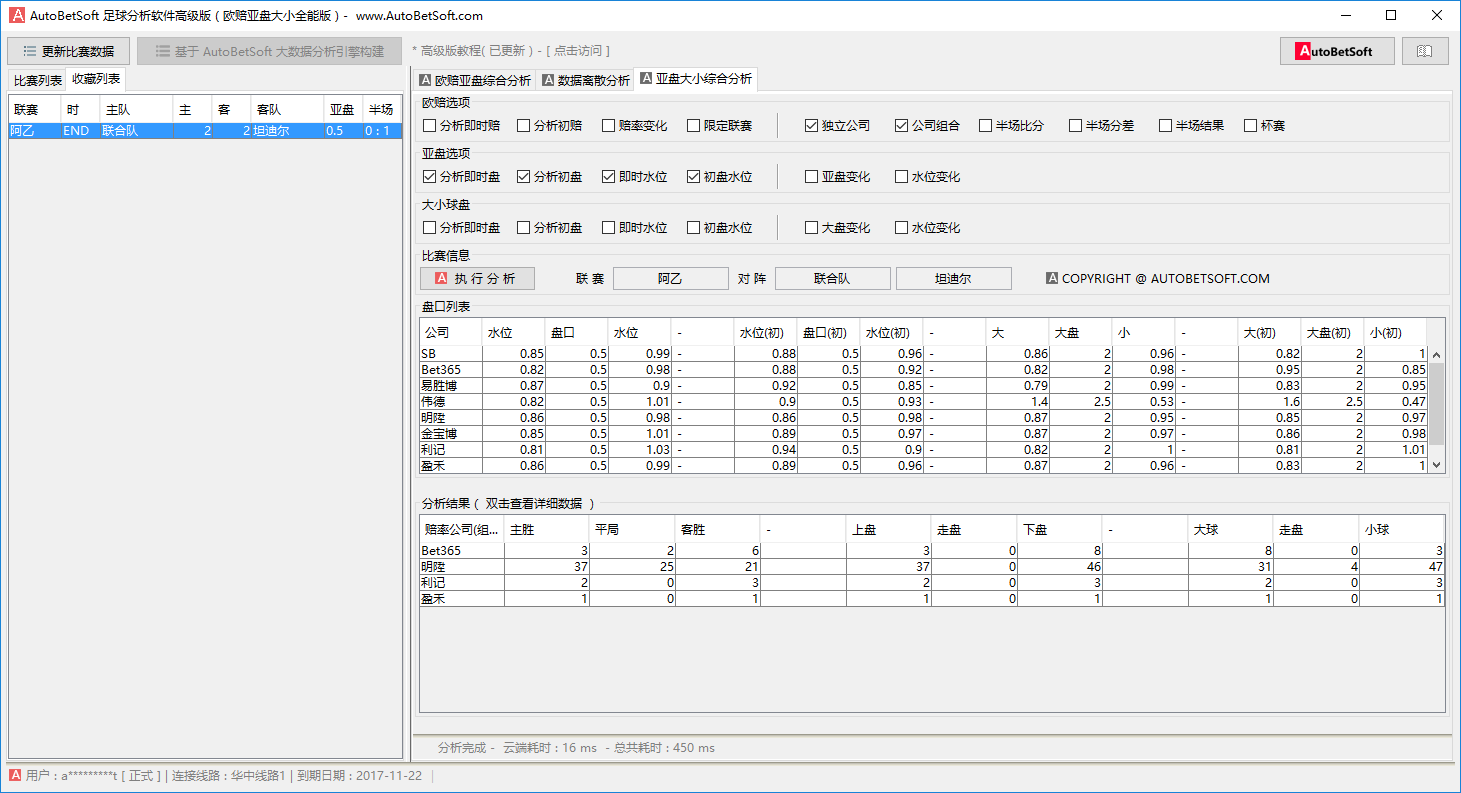 欧赔亚盘大小球综合分析软件-亚盘-选项组合1