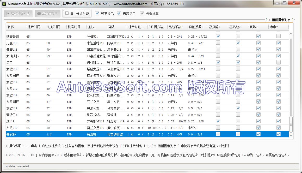 走地大球分析系统胜率