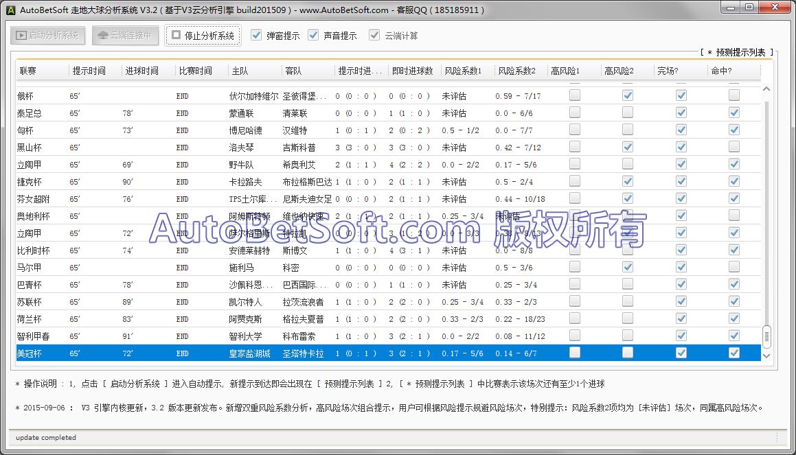走地大球分析系统