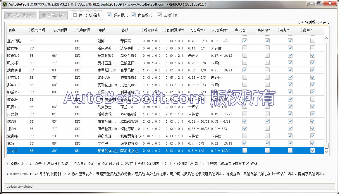 走地大球分析系统